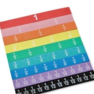 Hand2Mind Rainbow Fraction Tiles Set (12 bags)